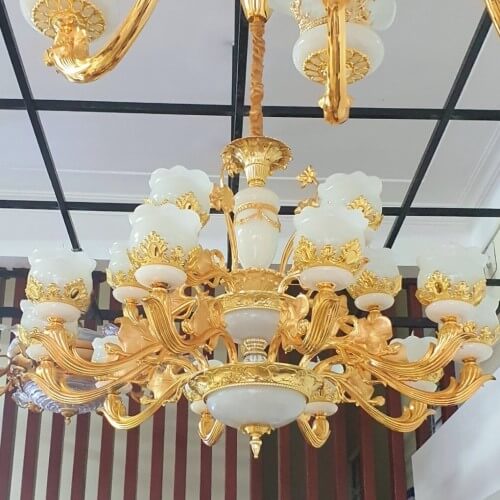 Đèn Chùm Đá 15 Tay Sang Trọng Lio Lighting