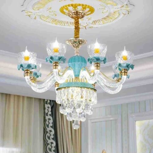 Đèn Chùm Pha Lê Phòng Khách 8 Tay Lio Lighting