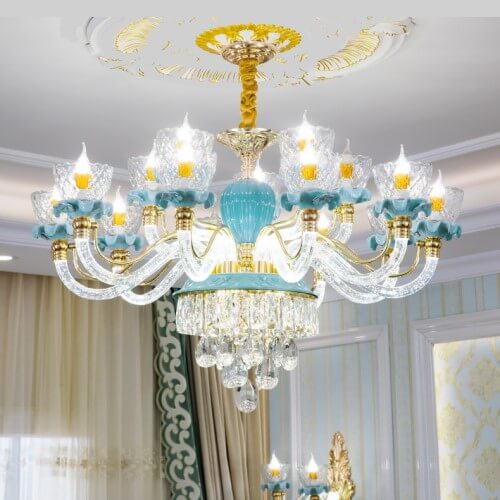 Đèn Chùm Pha Lê Cao Cấp 15 Tay Lio Lighting
