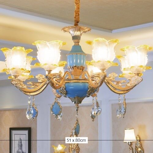 Đèn Chùm Phong Cách Châu Âu 8 Tay Lio Lighting