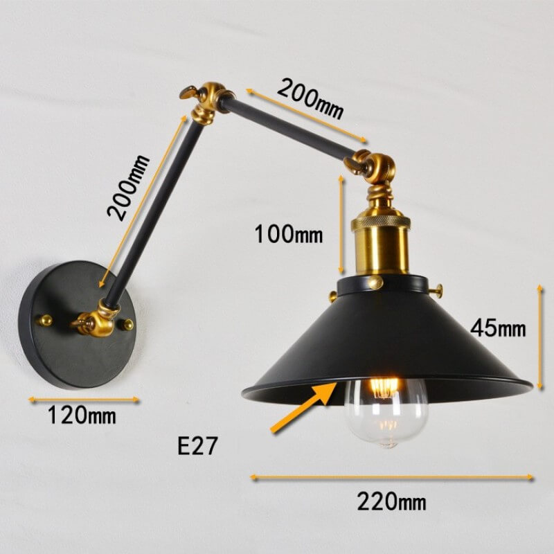 Kích thước đèn tường decor