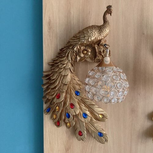 Đèn Gắn Tường Con Công Mạ Đồng Pháp Lio Lighting