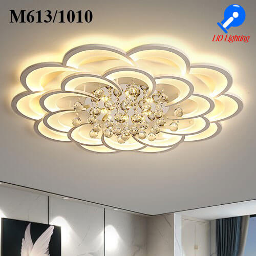 Đèn Mâm Ốp Trần 20 Tay Hình Bông Hoa Cao Cấp M613/1010