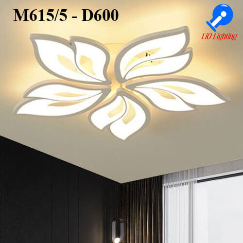 Đèn Mâm Ốp Trần 5 Tay Hình Đuôi Hồ Ly M615/5
