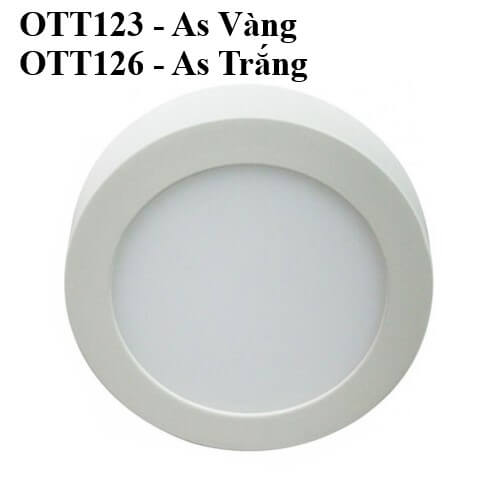 Đèn Ốp Trần Viền Trắng Tròn 12w – OTT123/OTT126