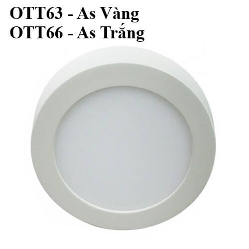 Đèn Ốp Trần Viền Trắng Tròn 6w – OTT63/OTT66